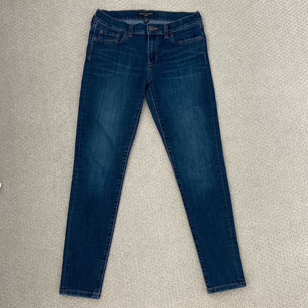 Skinny Jeans Blue Banana Republic Dark Wash